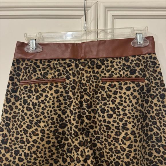 Jaded London Leopard Print Straight Leg Trouser With PU Snake Detail - Picture 4 of 7